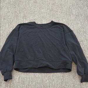 Black Ribbed Crewneck Lululemon